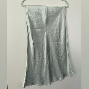 *Never worn!* Babaton (Aritzia) satin midi skirt in a mint green colour, size 8.